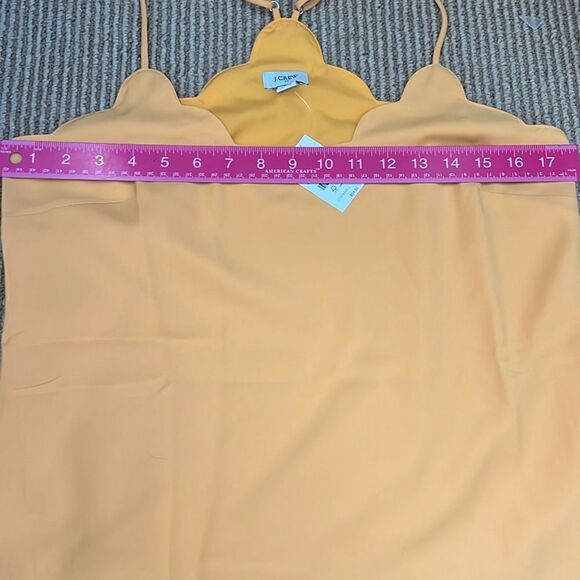 NWT J Crew Factory Yellow saffron scallop Cami 6 - Picture 5 of 8
